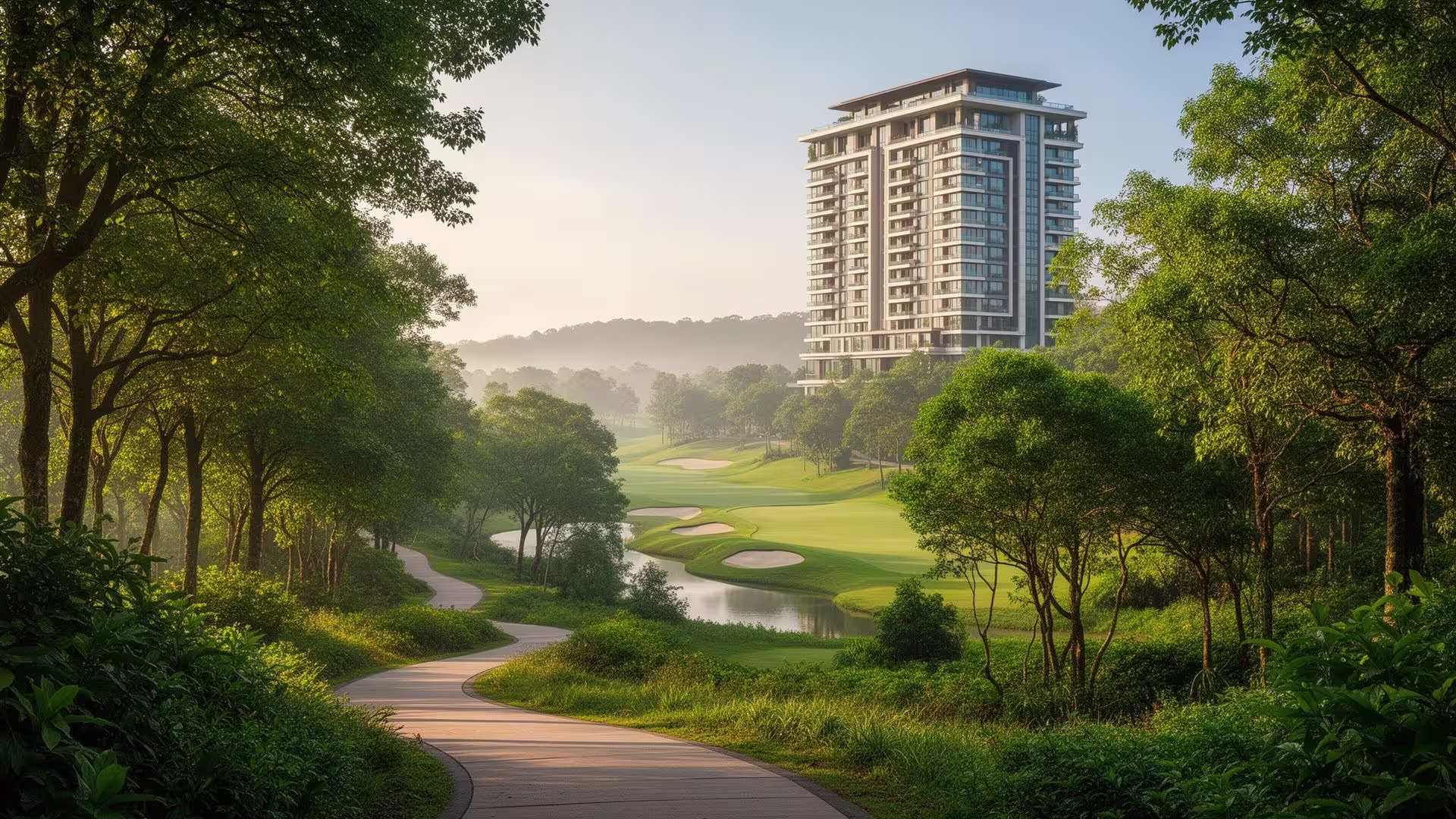 60-acre nature park and green spaces at Jaypee Greens township, home of CRC The Peridona